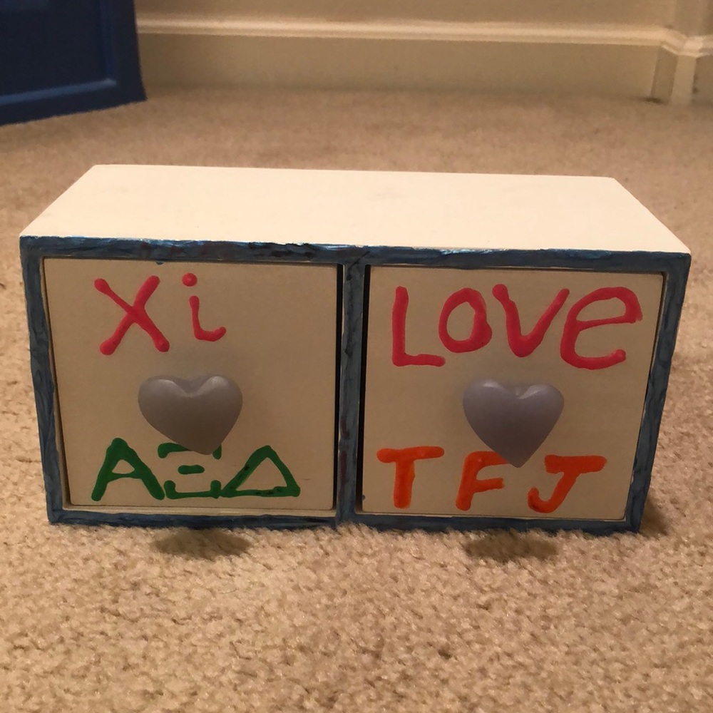 Homemade Alpha Xi Delta Container